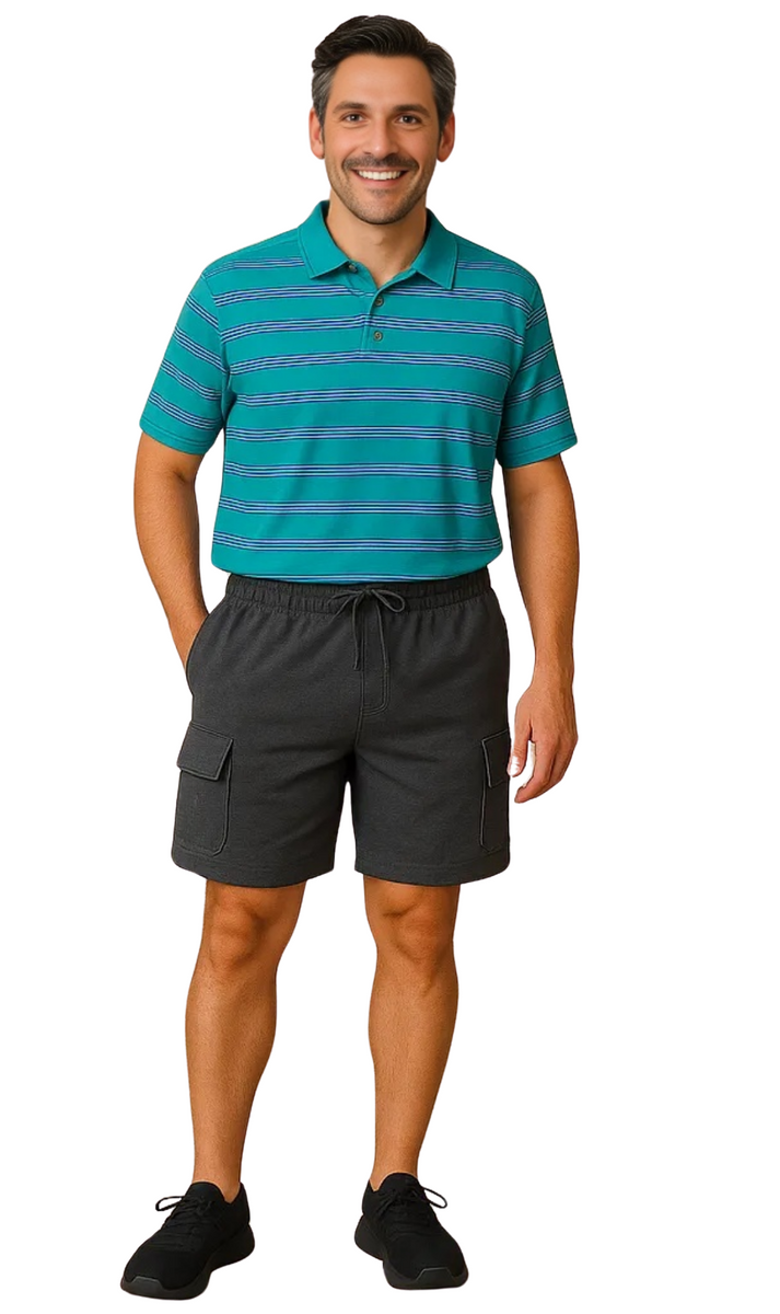 [TREEMINGBIRD] ★ Sweat Cargo Shorts (Gray) Sweat Cargo Shorts [ Gray ] - TREEMINGBIRD