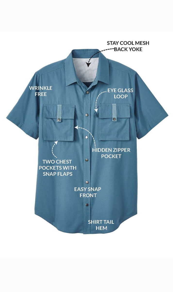 2022AW　SWITCHING SNAP BUTTON SHIRT 2 Men's Short Sleeve Easy Snap Explorer Shirt With Multi