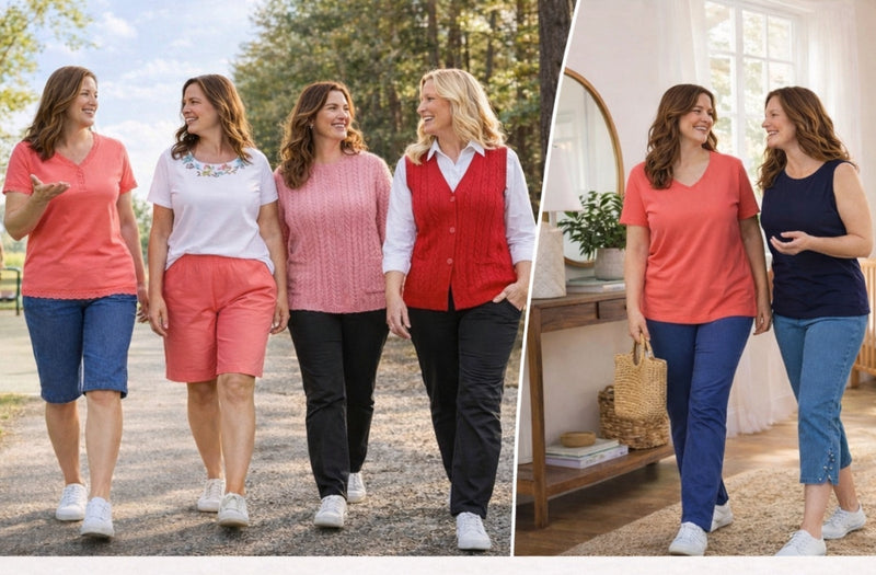 Each women's apparel showcases a unique blend of textures and designs, reflecting classic and comfortable fashion for every women.