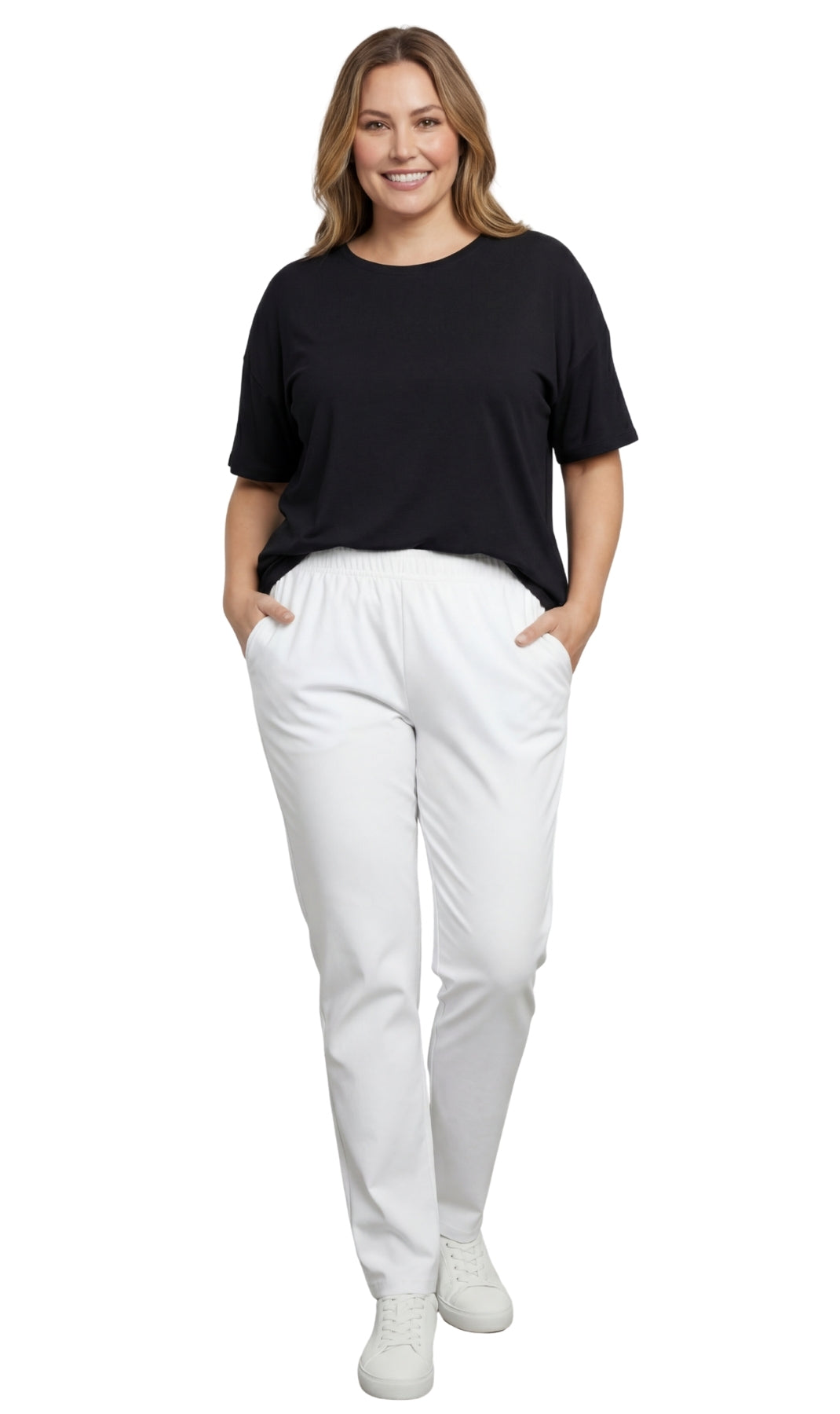 Women’s Lightweight Pull-On Denim Jeans with Elastic Waist – Relaxed Fit Stretch Jeans for Casual Everyday Wear 25