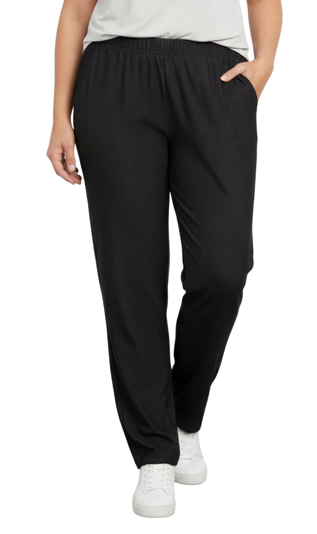 Women's Elastic Waist Pull On Jeans in Denim & Twill - Soft & Lightweight with a bit Stretch 15