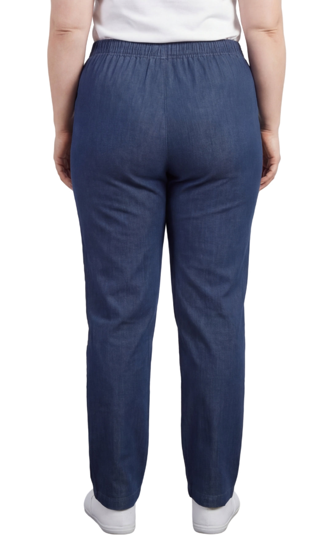 Women's Lightweight Pull-On Denim Jeans with Elastic Waist – Relaxed Fit Stretch Jeans for Casual Everyday Wear 2