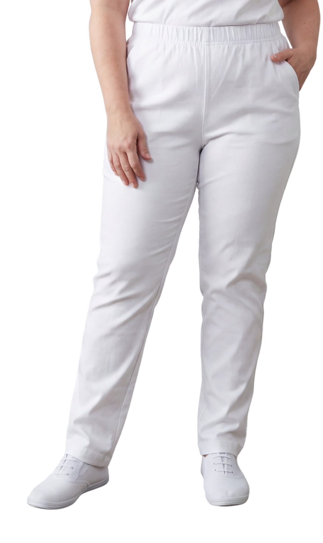 Women's Lightweight Pull-On Denim Jeans with Elastic Waist 33