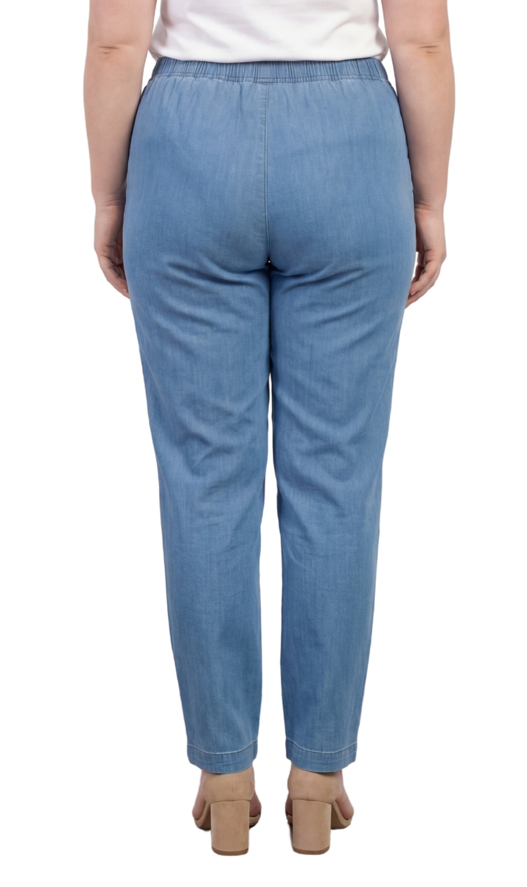 Women's Lightweight Pull-On Denim Jeans with Elastic Waist – Relaxed Fit Stretch Jeans for Casual Everyday Wear 8