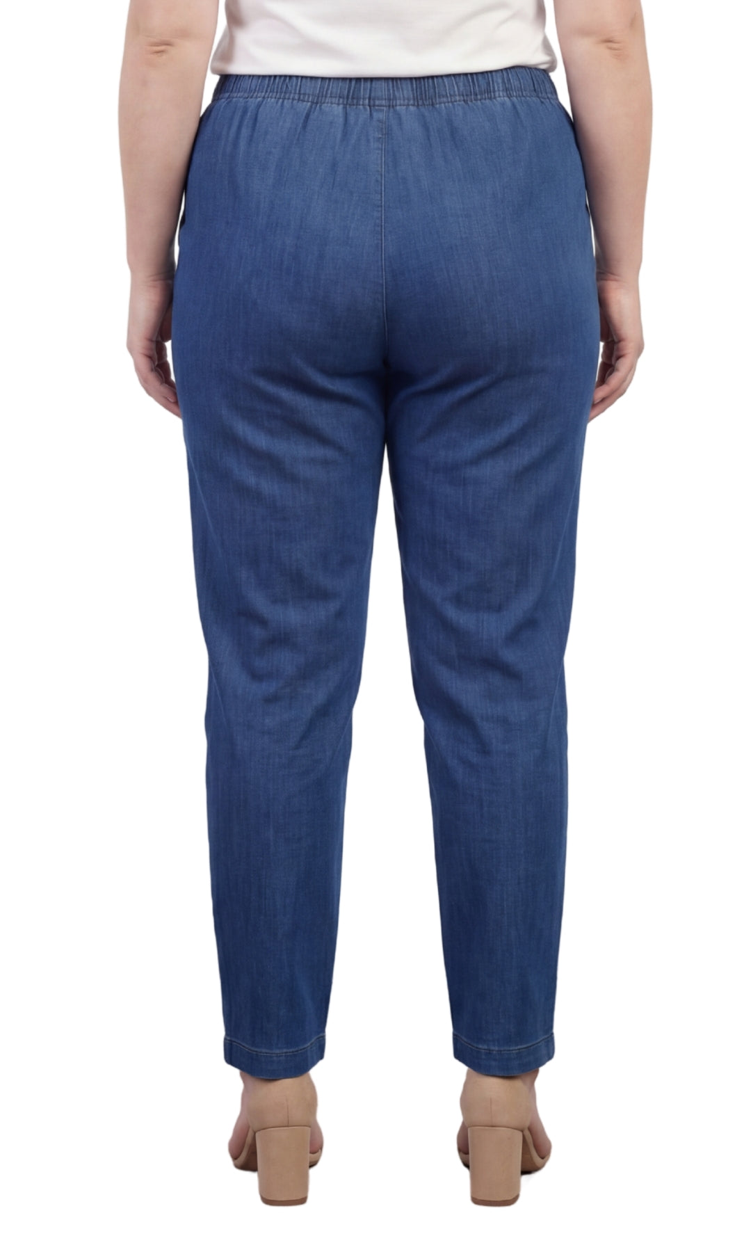 Women's Lightweight Pull-On Denim Jeans with Elastic Waist – Relaxed Fit Stretch Jeans for Casual Everyday Wear 24