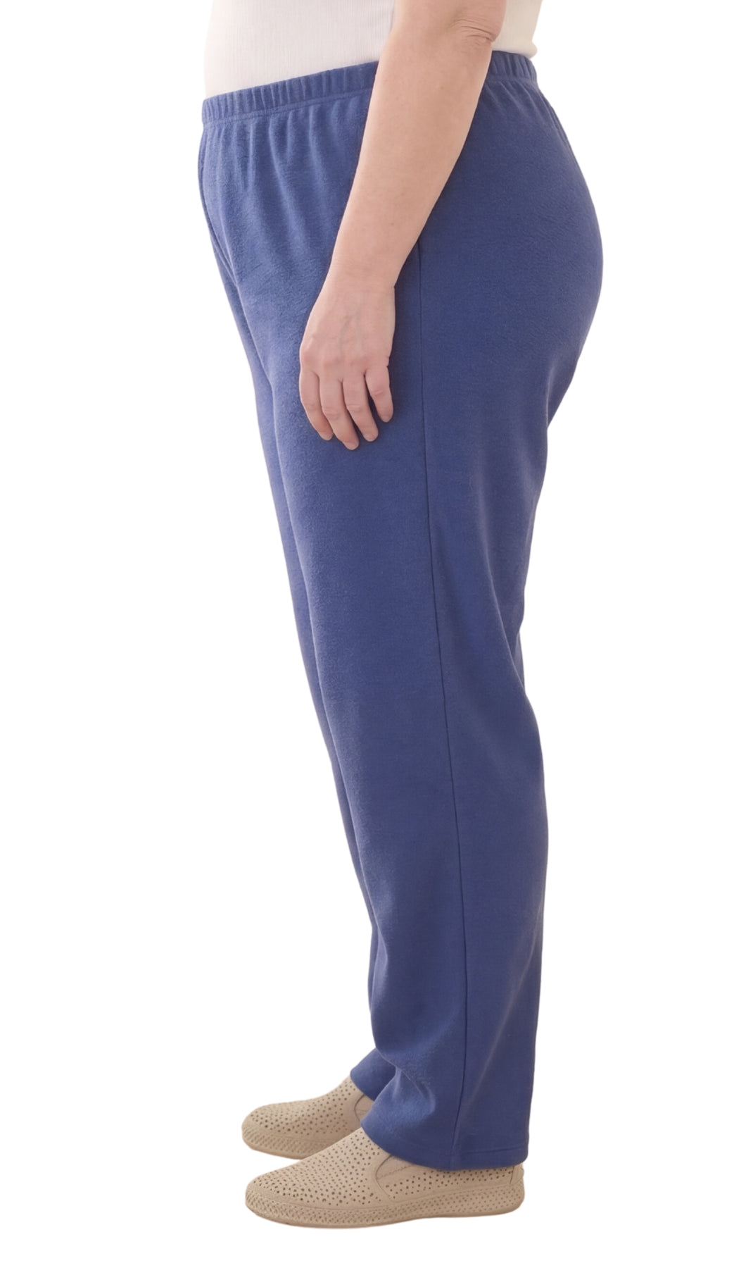 Women's Knit Pull on Pants - Cotton Blend with Flat Front waistband 5