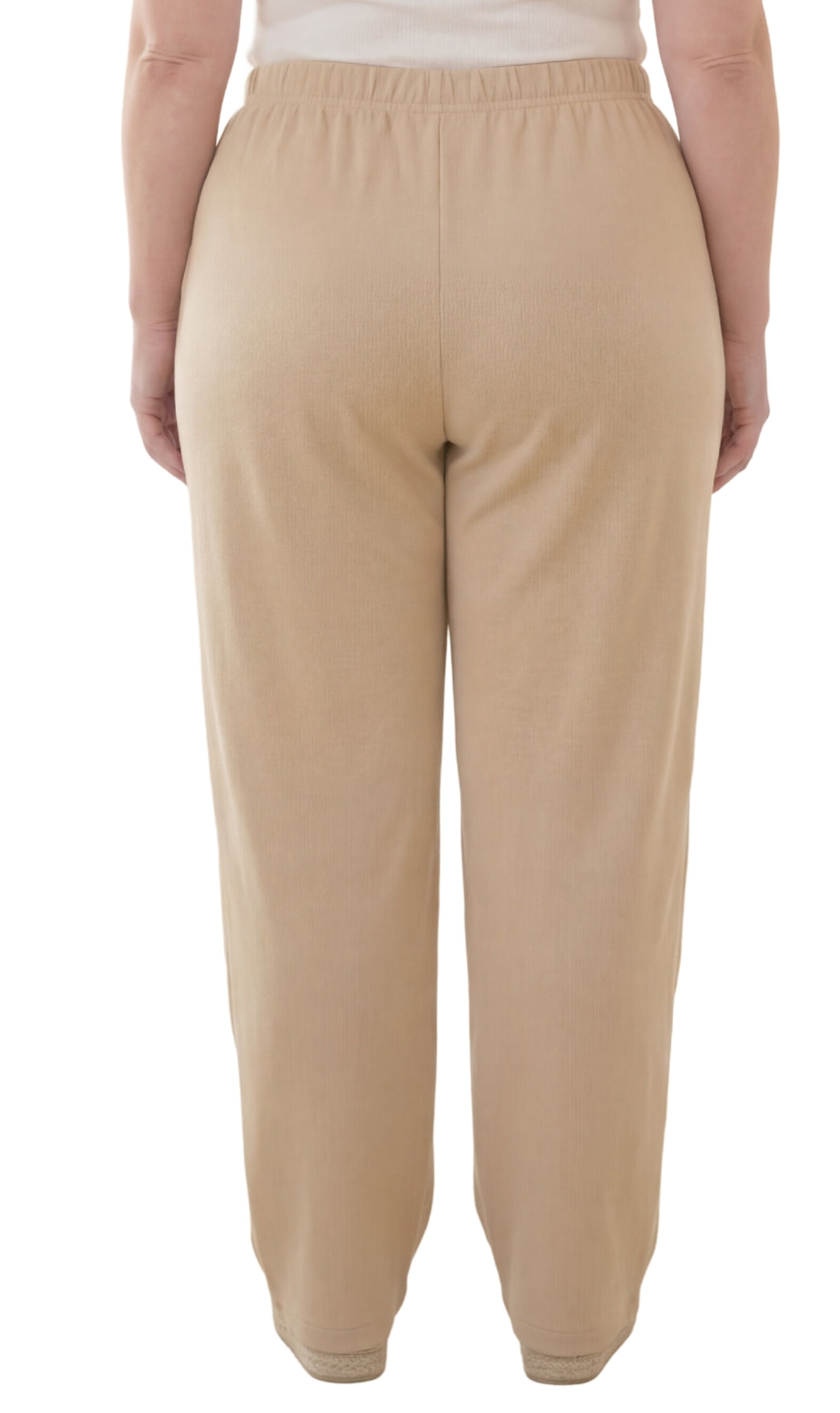 Women's Knit Pull on Pants - Cotton Blend with Flat Front waistband 18