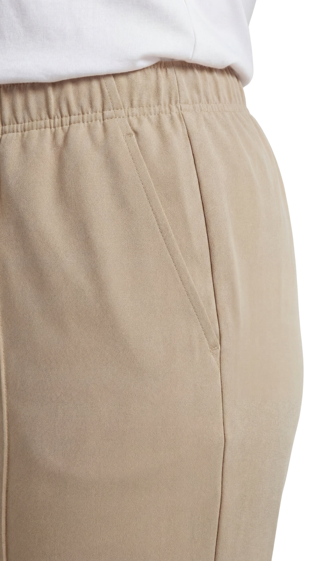 Womens Classic Poly Knit Pants - Pull On Slacks with Elastic Waist 12