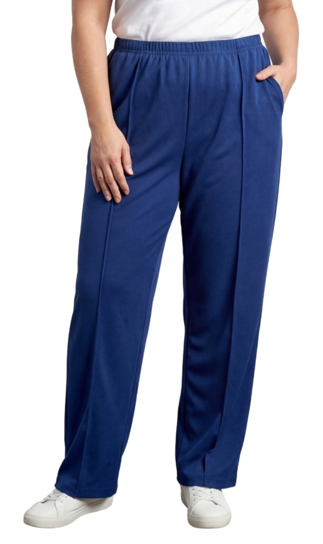 W double polyester pants サイズ 1 W005 OVY Women's Classic Poly Knit Pants - Pull On Slacks with Elastic Waist