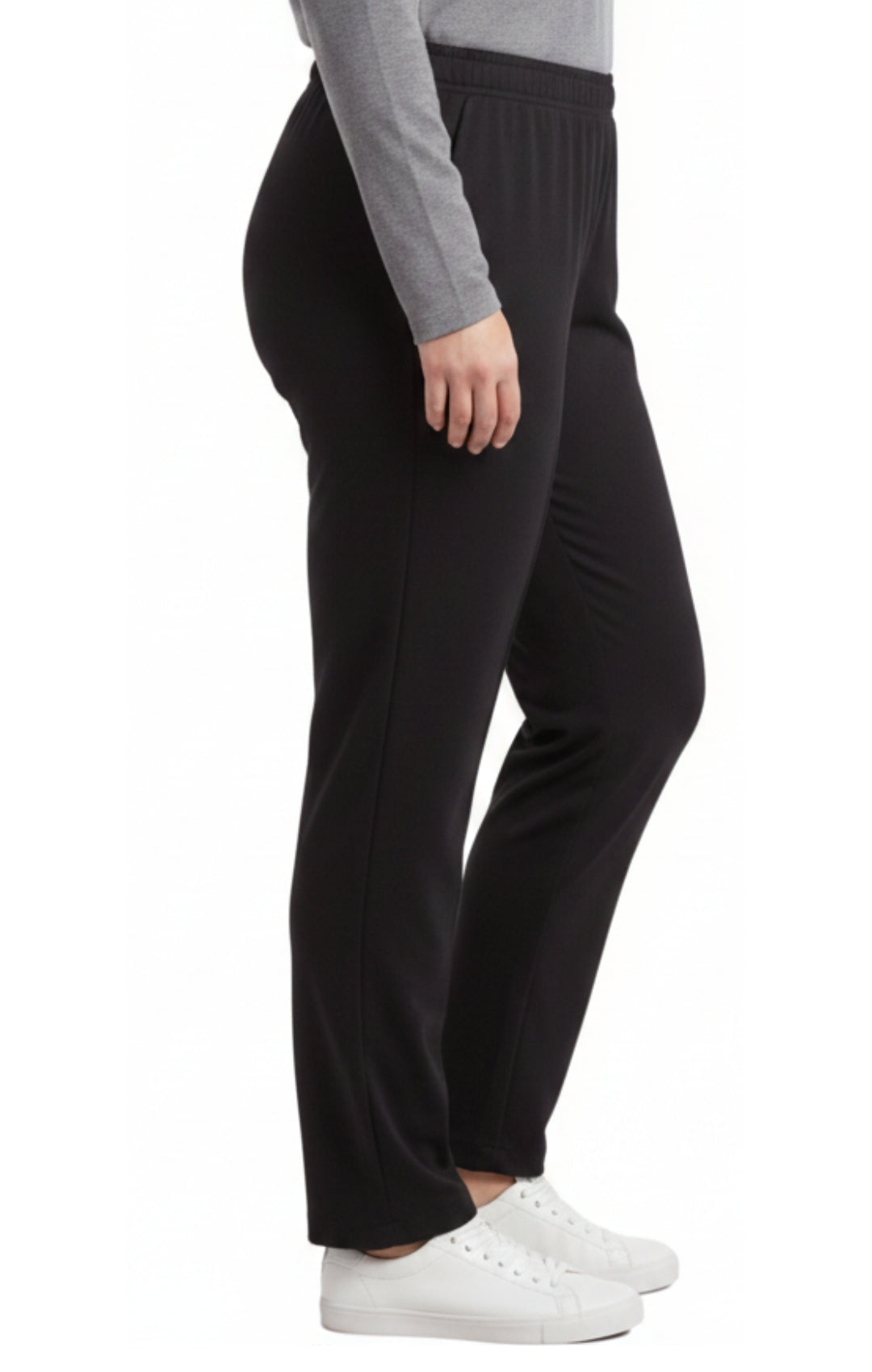 Women's High-Waisted Premium Cotton Stretch Leggings — Dressy Black 3