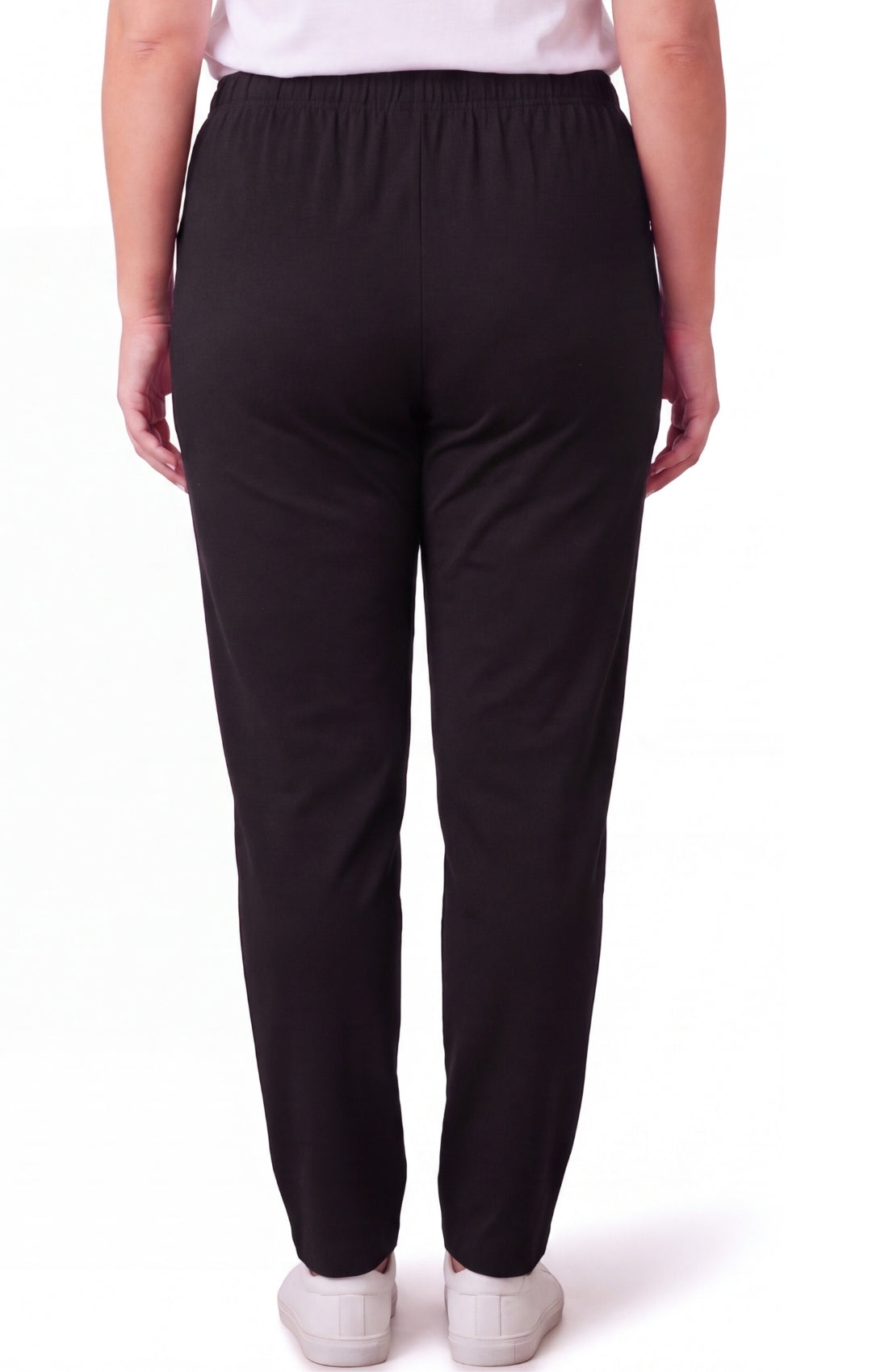 Women's Premium Cotton Stretch High-Waisted Black Leggings - Dressy Comfort in an Everyday Essential