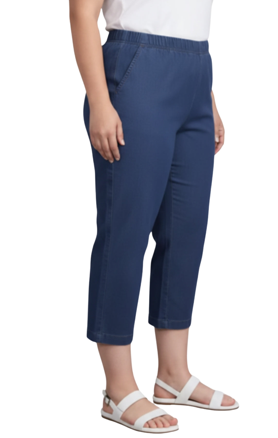 Women’s Lightweight Stretch Denim Capri Pants – Comfortable Everyday Fit 9