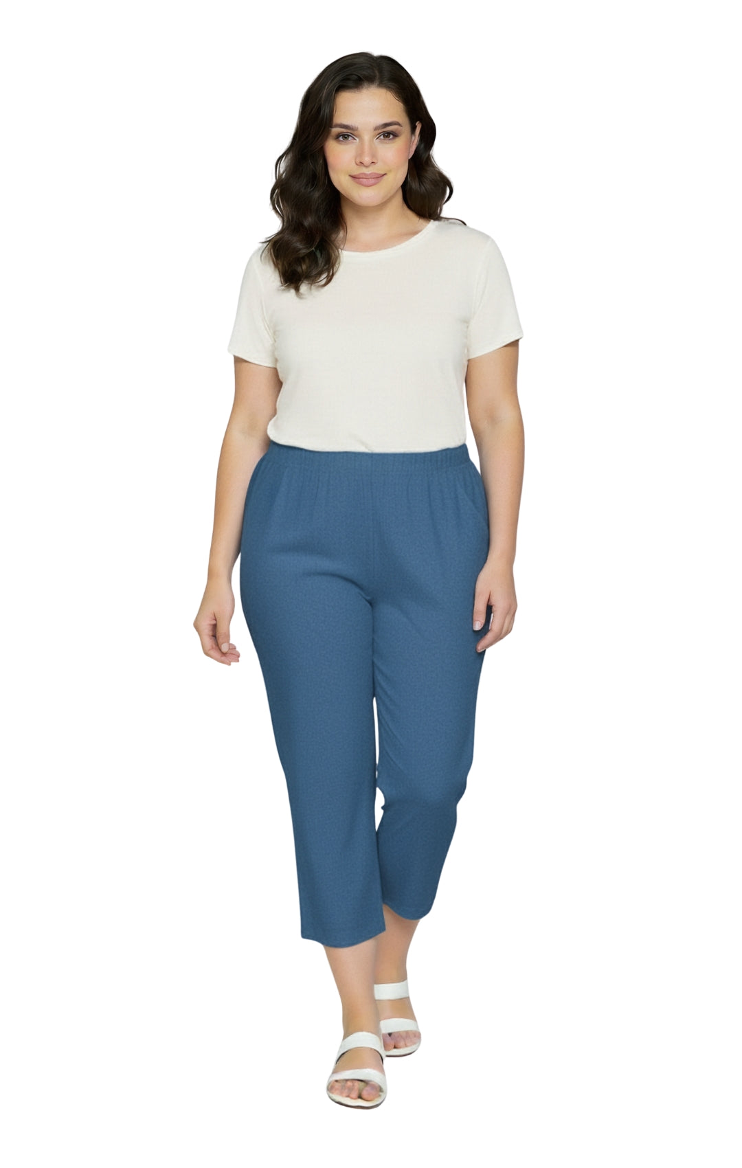 Turtle Bay New York Women’s Lightweight Stretch Denim Capri Pants – Comfortable Everyday Fit chambary full