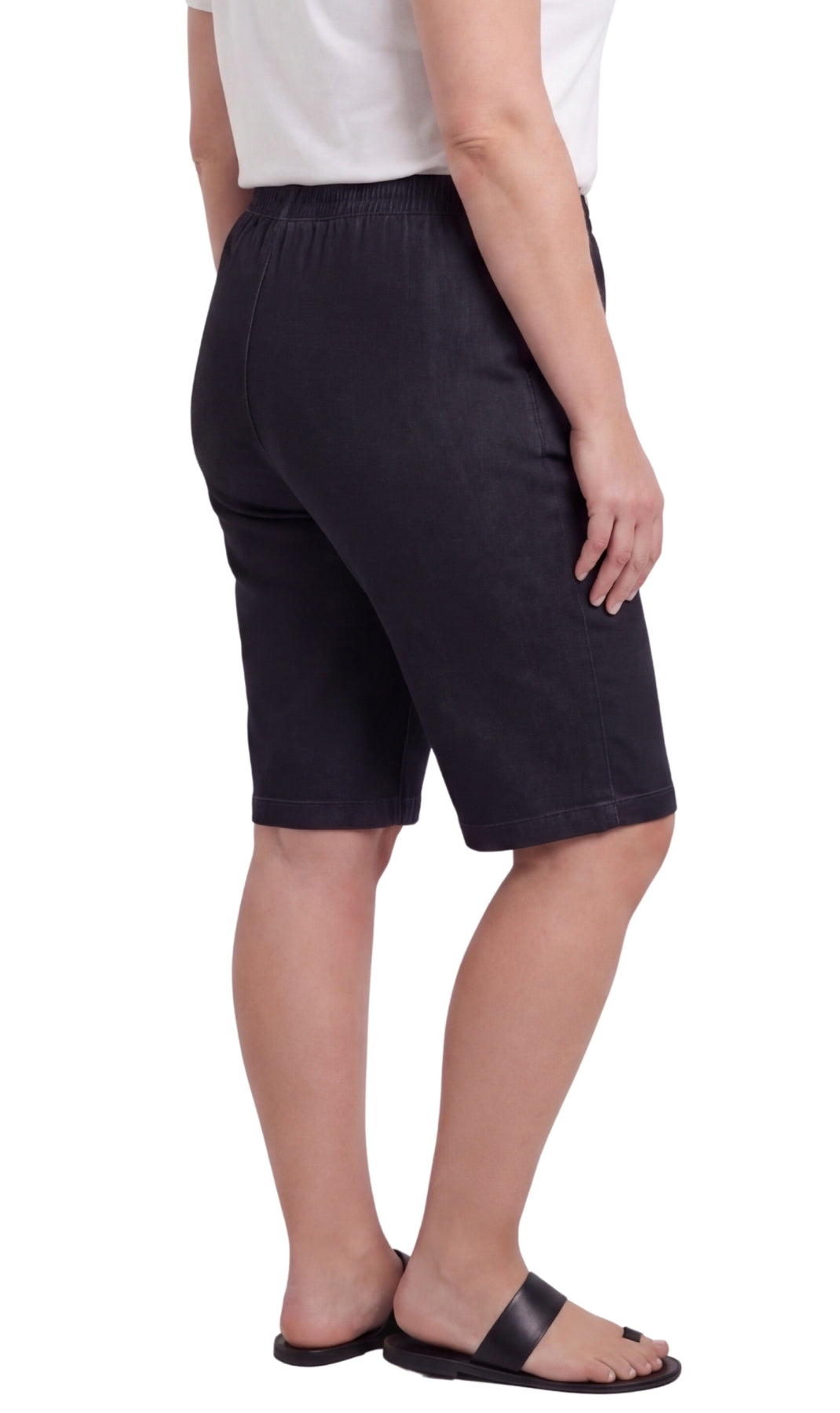Women's Easy Pull on Bermuda Shorts in Denim and Twill 30
