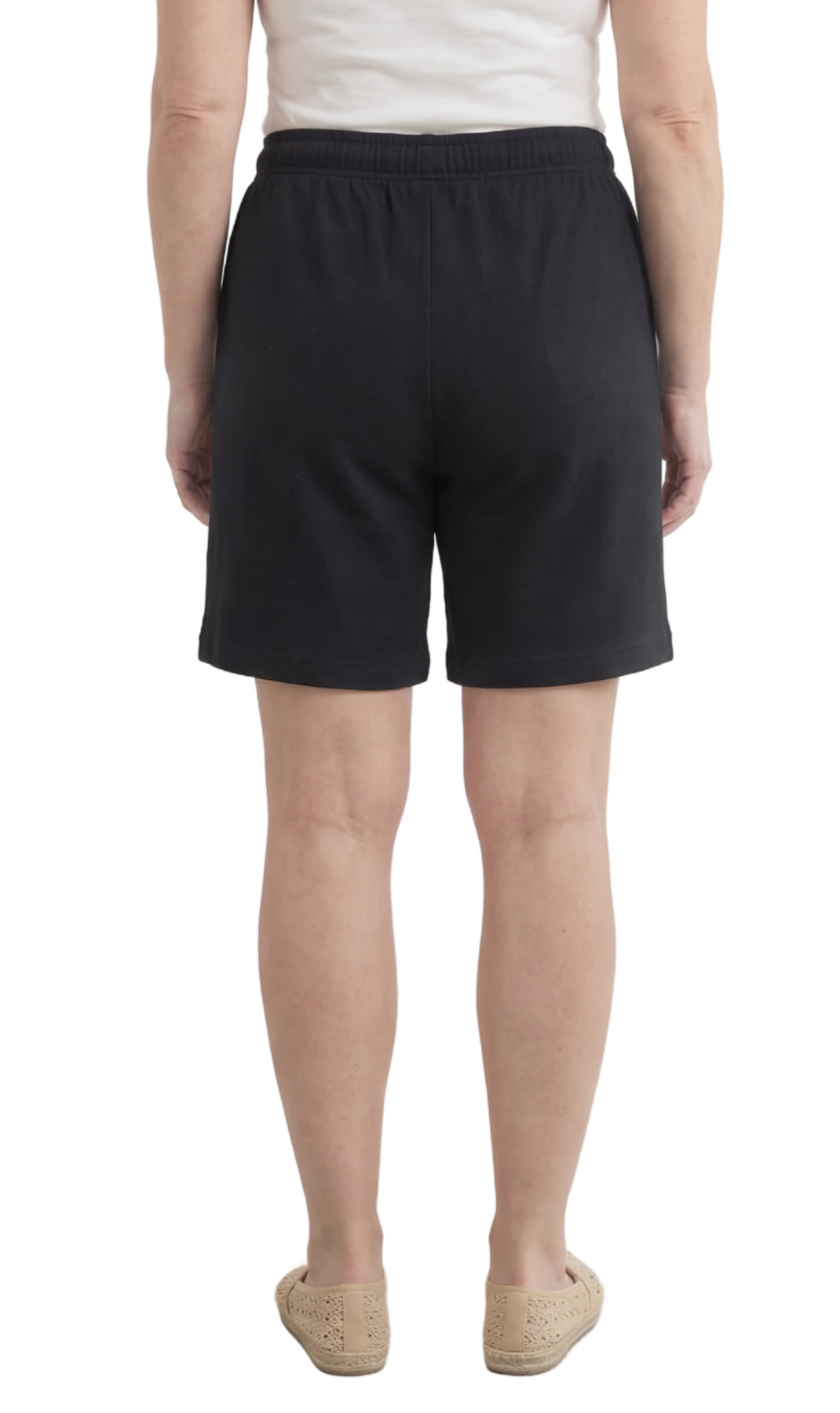 Women's Interlock Knit cotton Shorts with Elastic Waist and Adjustable Drawstring 2