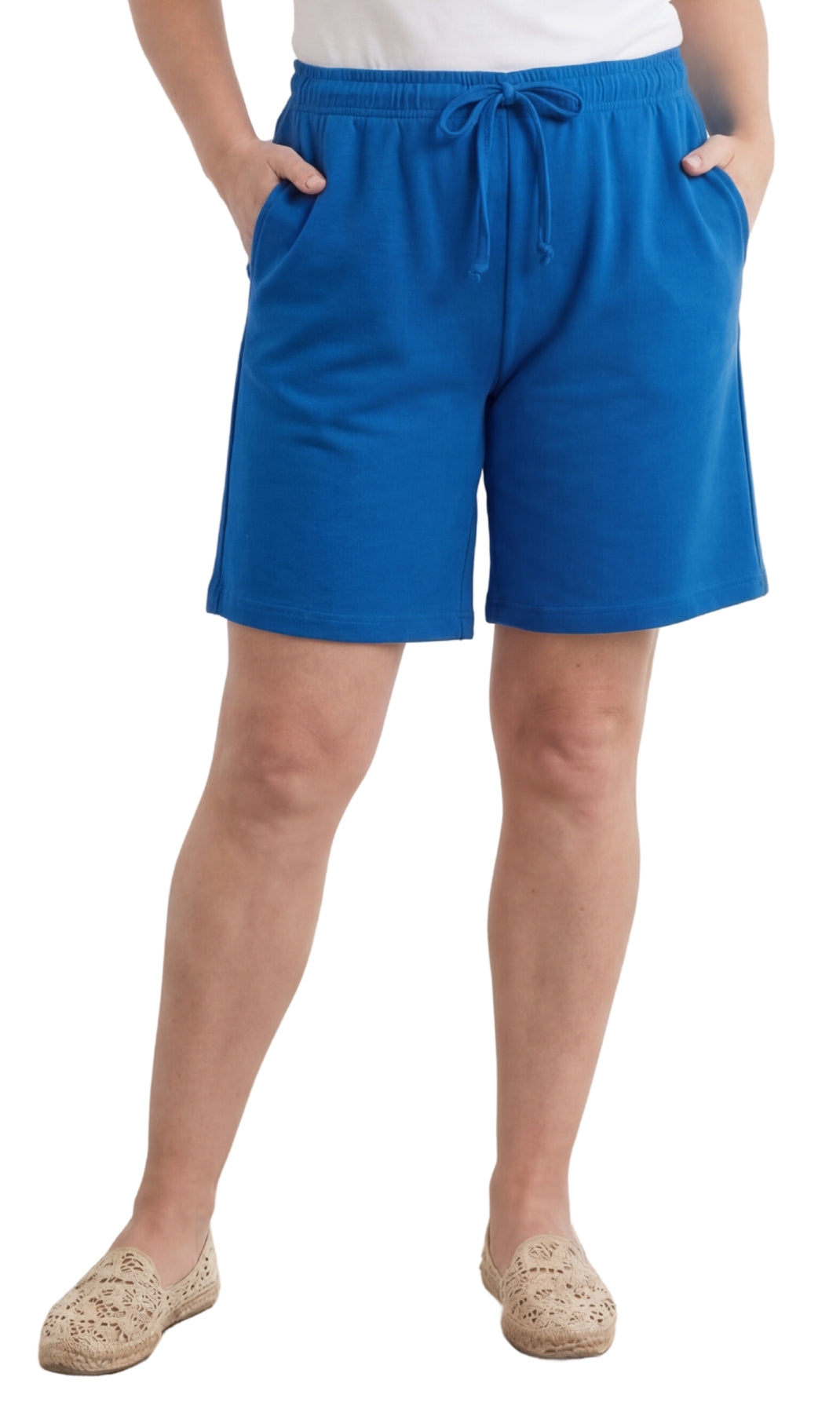 Women's Interlock Knit cotton Shorts with Elastic Waist and Adjustable Drawstring 11