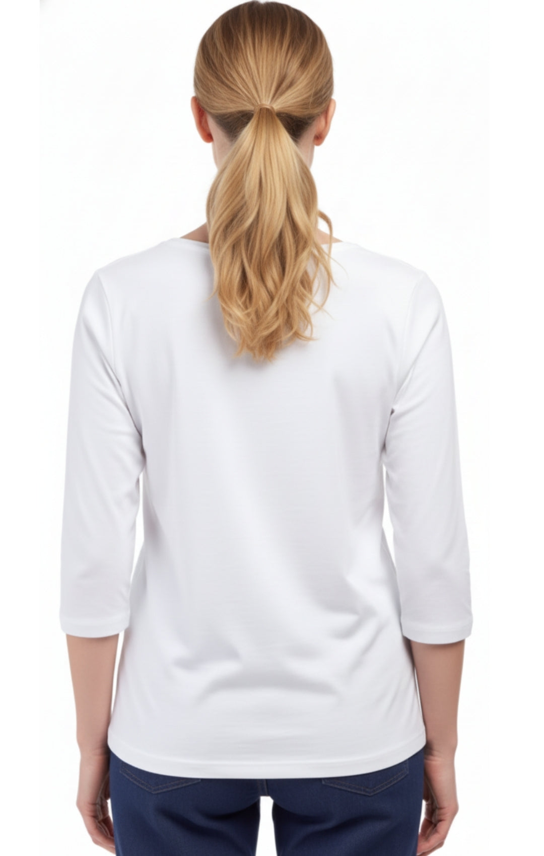 Women's 3/4 Sleeve Crew Neck Top – Comfortable Jer 42