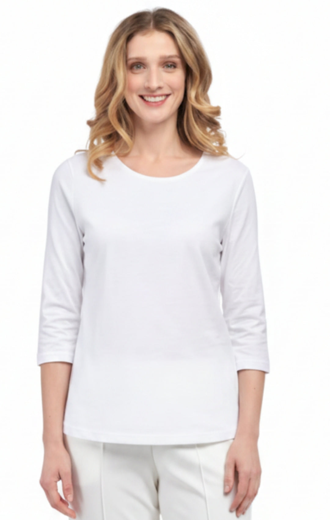 Women's 3/4 Sleeve Crew Neck Top – Comfortable Jer 41