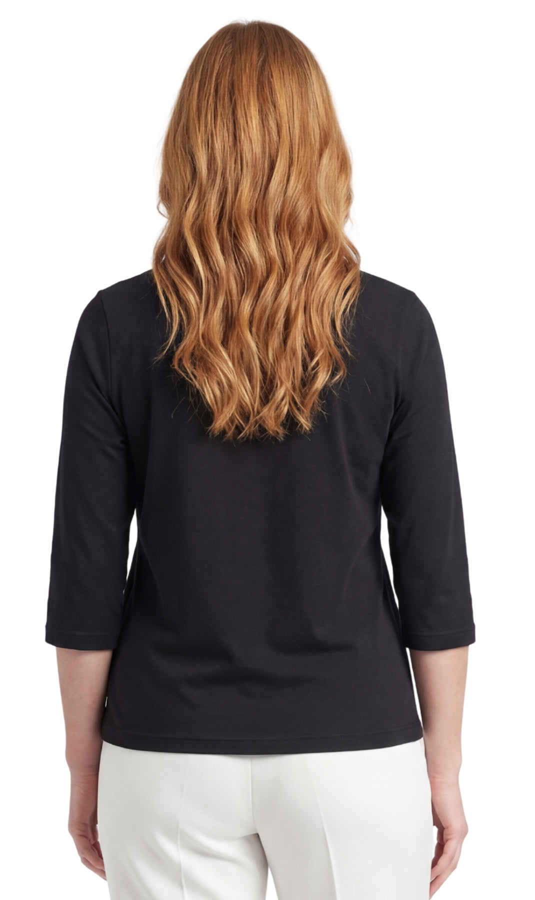 Women's 3/4 Sleeve Crew Neck Top – Comfortable Jer 12