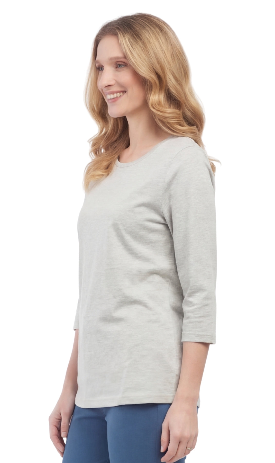 Women's 3/4 Sleeve Crew Neck Top – Comfortable Jer 32