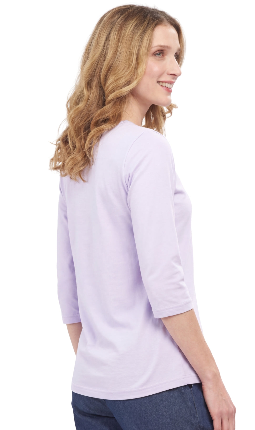 Women's 3/4 Sleeve Crew Neck Top – Comfortable Jer 20
