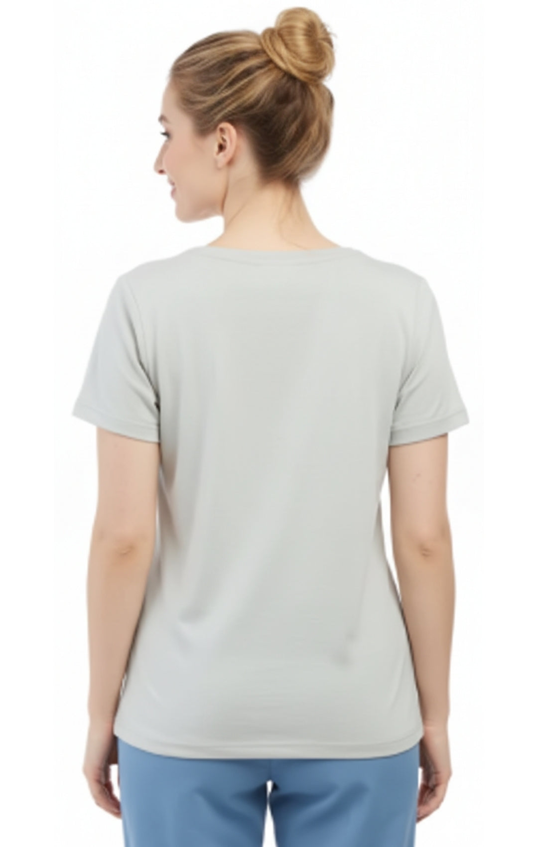 Women's Relaxed Fit Short-Sleeve Crew neck knit Tee Shirt 40