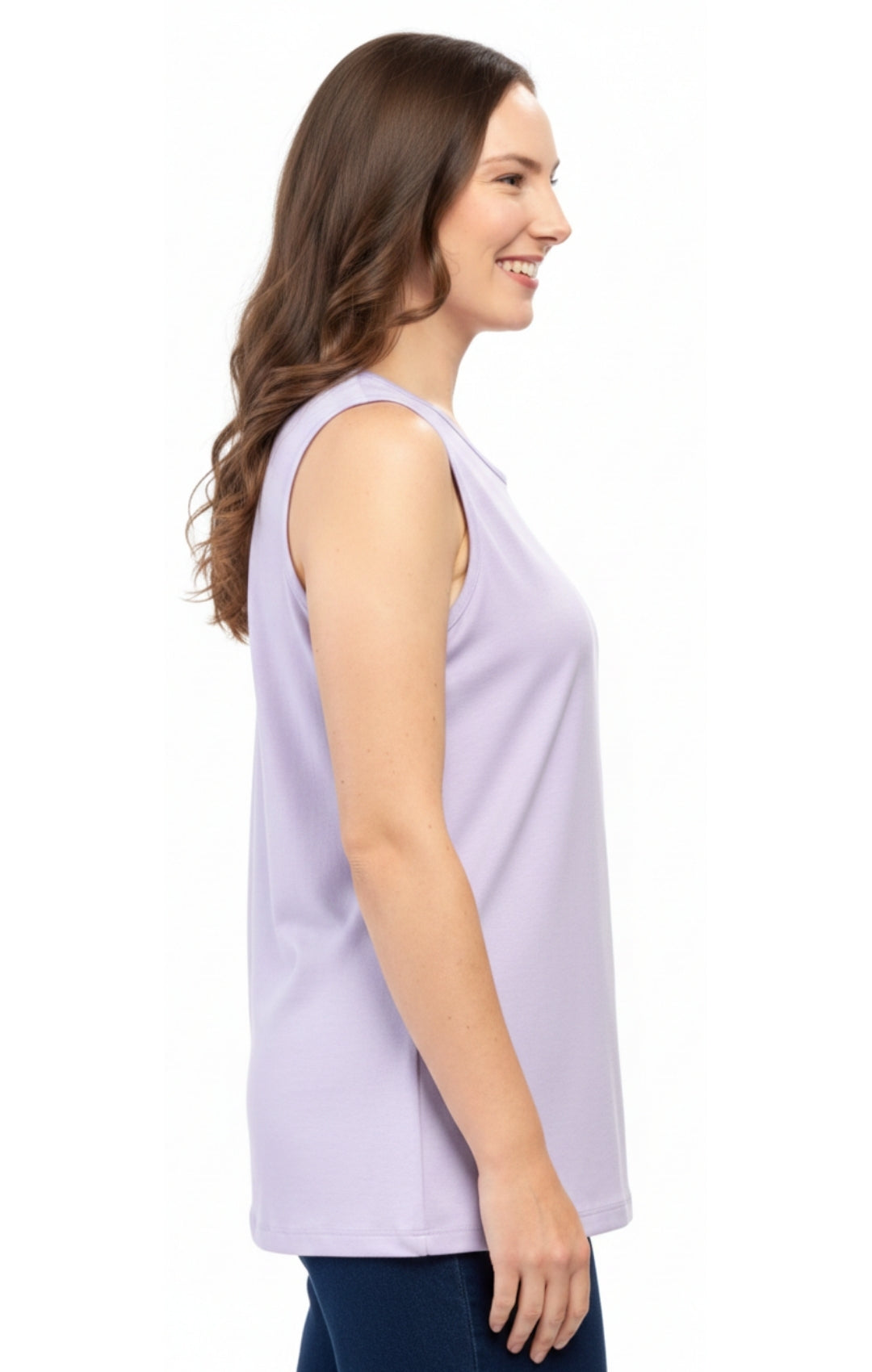 Women's Classic Relaxed Fit Cotton blend Sleeveless Tank Top 8