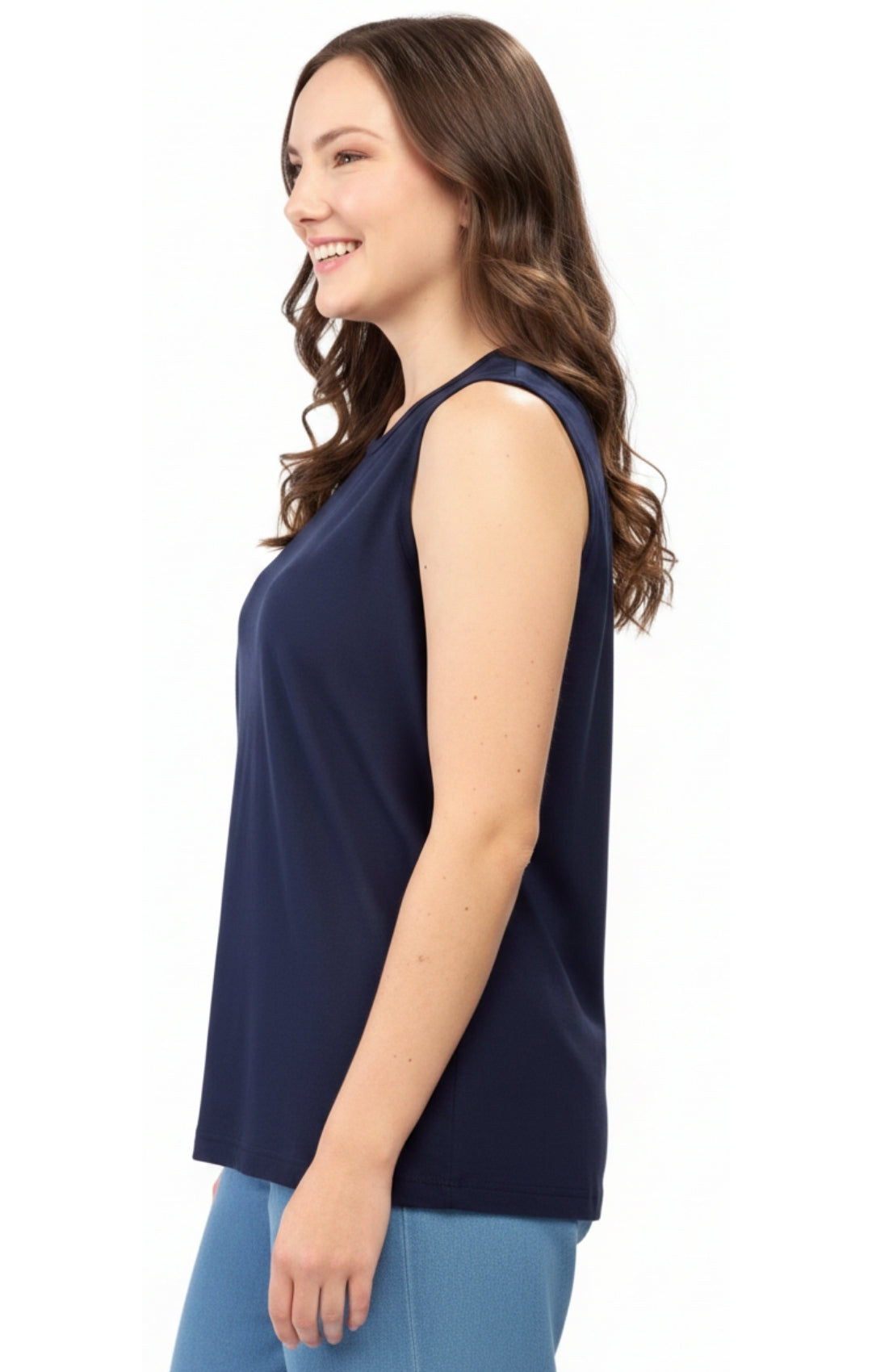 Women's Classic Relaxed Fit Cotton blend Sleeveless Tank Top 15