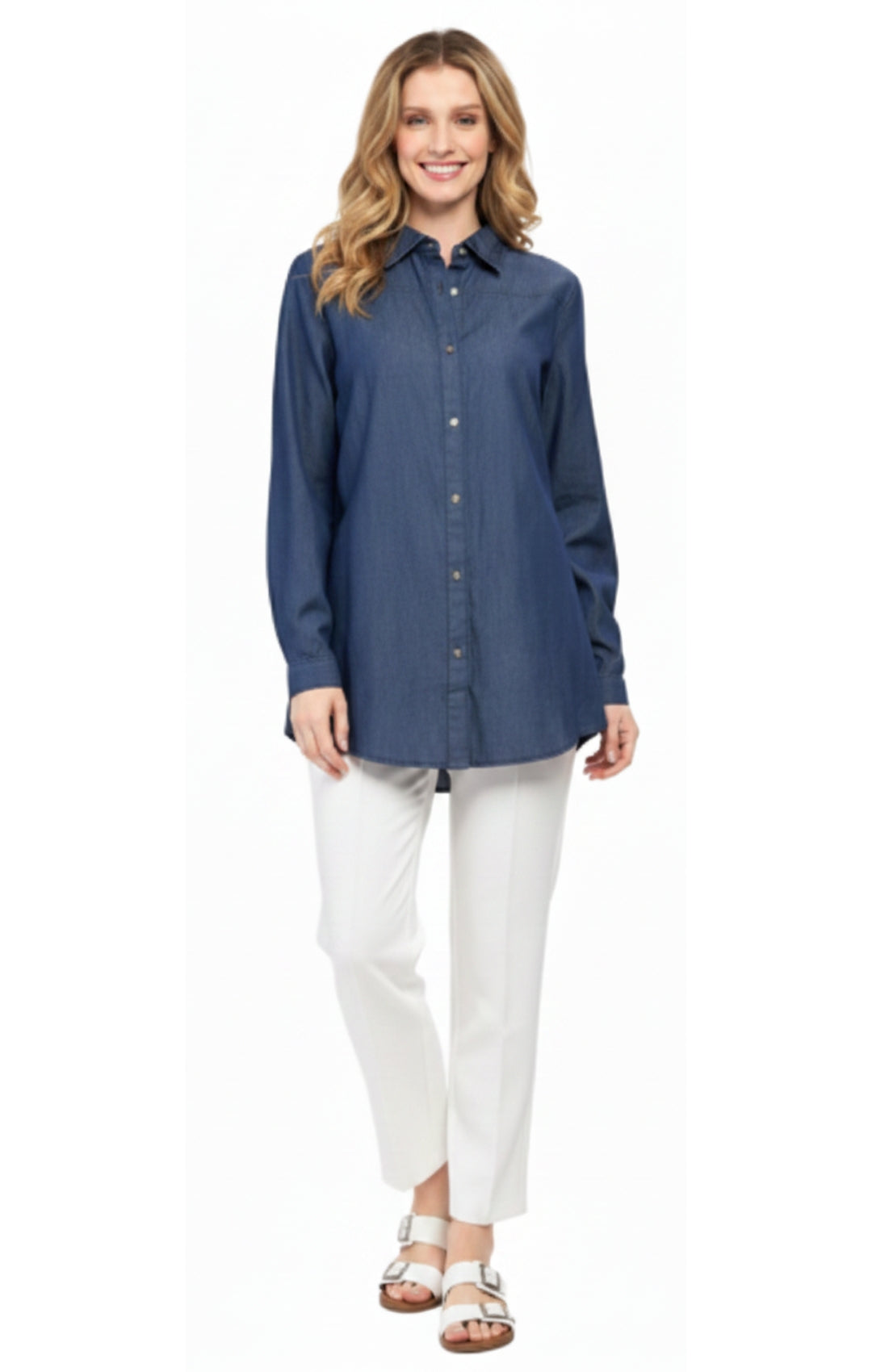Women's Long Sleeve Denim Tunic Top - An All Season Wear 6