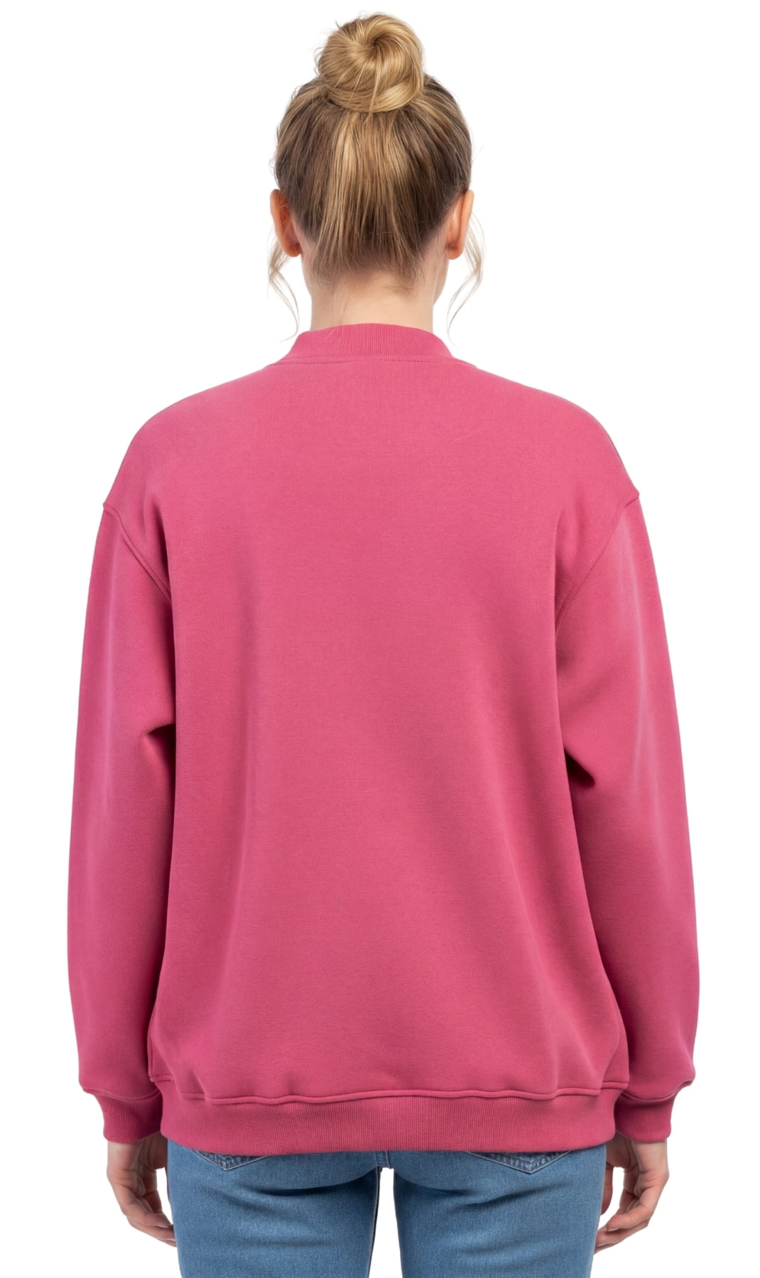 Turtle Bay New York Womens Snap Up Jacket - Soft, Fleecy Lining for Three-Season Comfort rose back