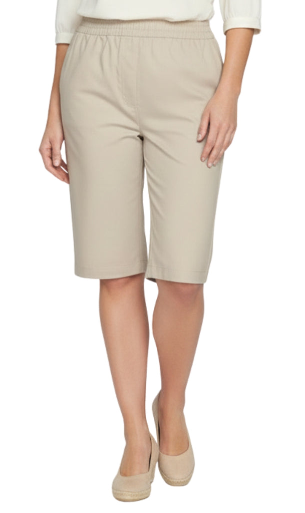 Women's Easy Pull on Bermuda Shorts in Denim and Twill