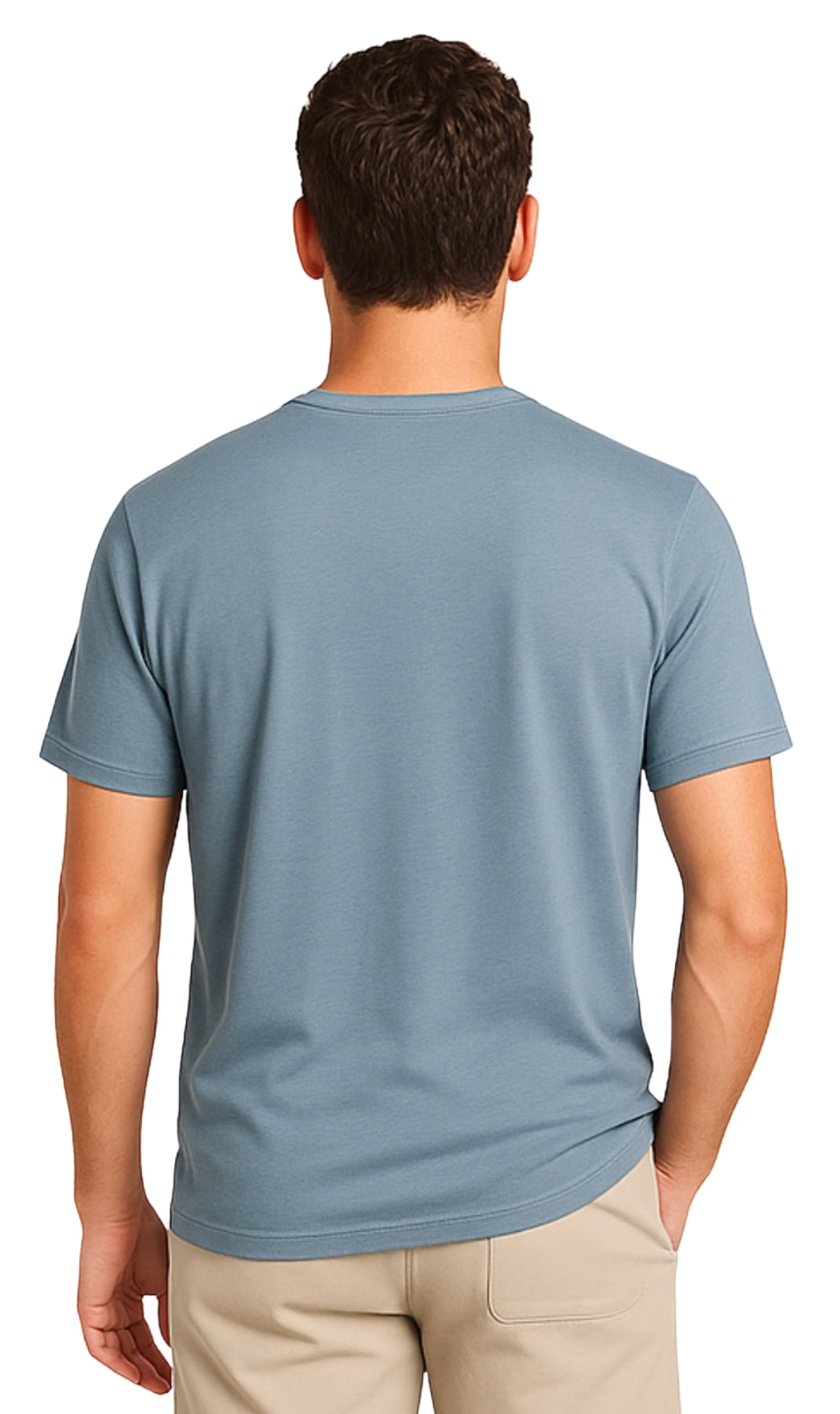 Men's Short Sleeve Henley Relaxed Fit Shirt with Pocket 2