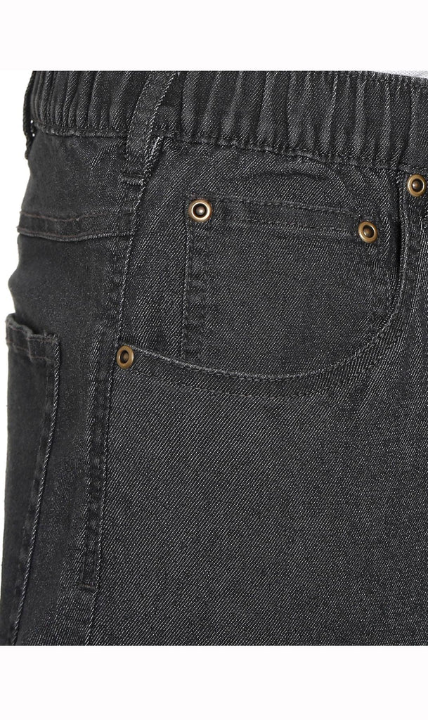 everyone soft denim pants (BLACK）XL