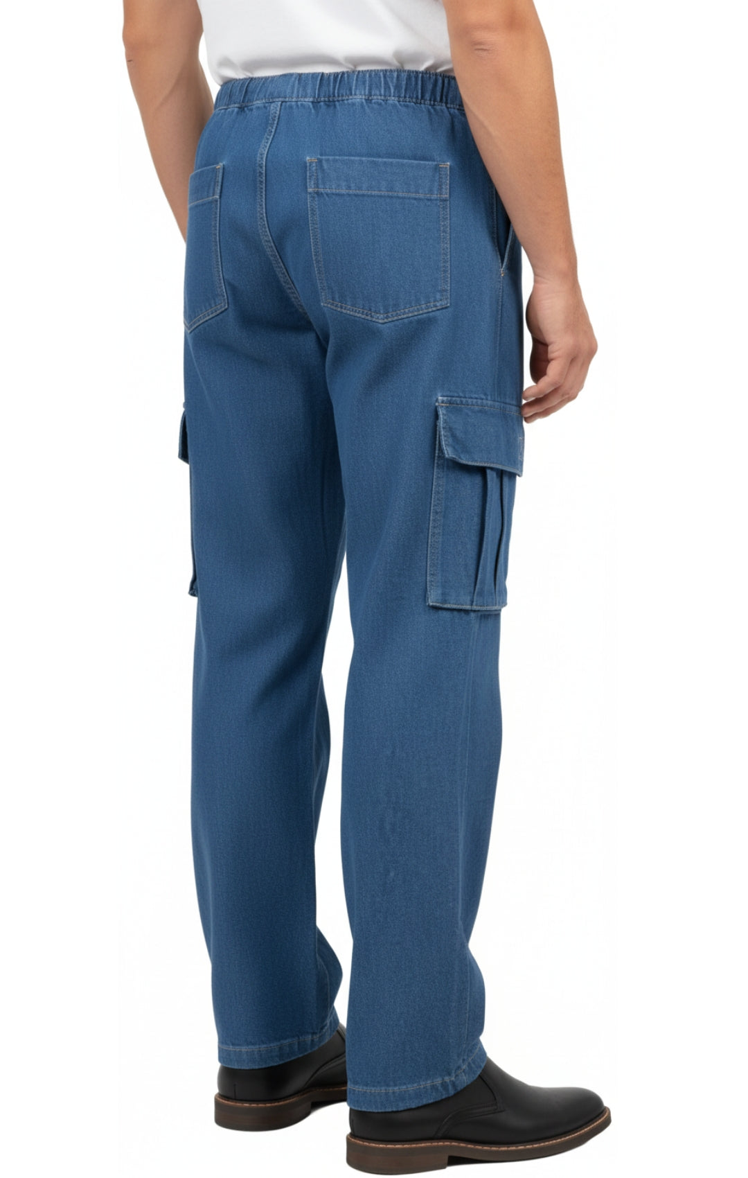 Men's Lightweight Double Cargo Pocket Pull-On Jeans 3
