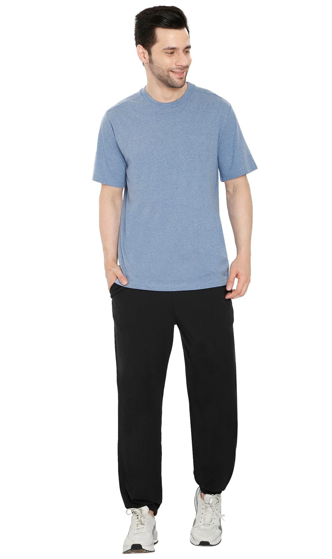 Men's Knit Pants - Pull On Elastic Waist for Effortless Dressing and Relaxed Comfort Black - Full- TURTLE BAY APPAREL