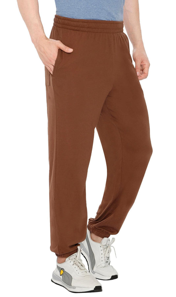 Men's Knit Pants - Pull On Elastic Waist for Effortless Dressing and Relaxed Comfort Tan - front -TURTLE BAY APPAREL