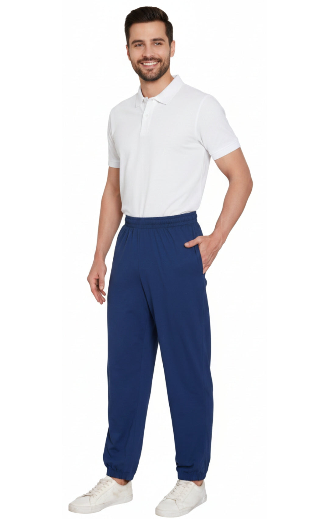 Mens Pull On Elastic Waist Knit Pants - Relaxed Dressing for Comfort 7