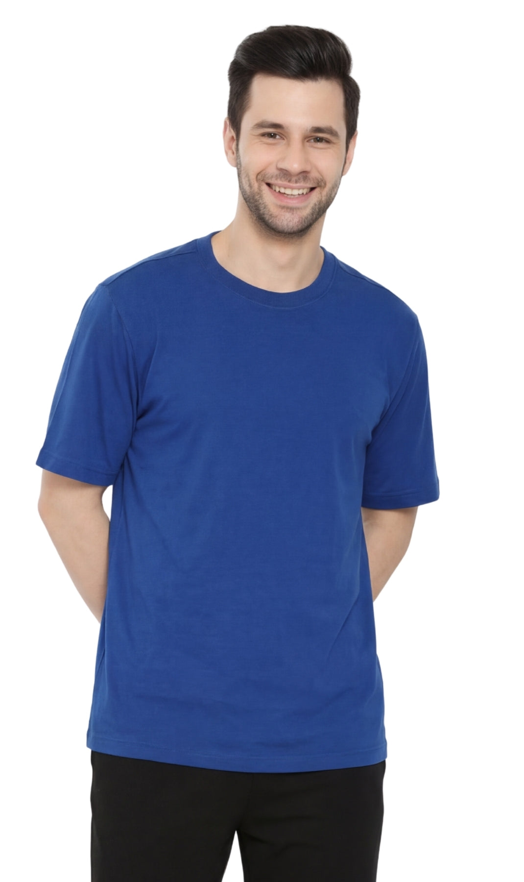 Men’s Heavyweight Crew Neck T-Shirt – Short Sleeve Solid Color Tee with Relaxed Fit 20
