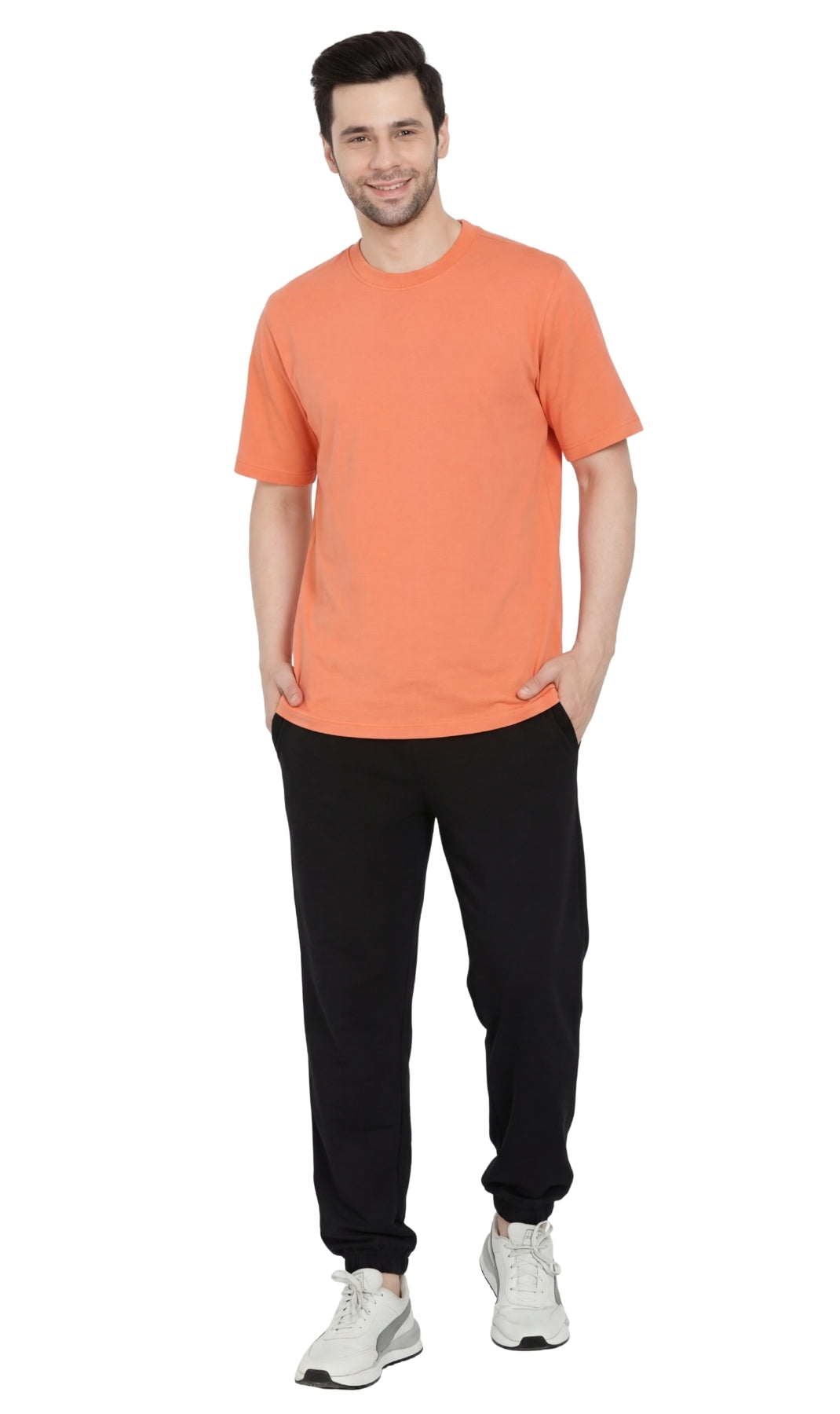 Men’s Heavyweight Crew Neck T-Shirt – Short Sleeve Solid Color Tee with Relaxed Fit 19