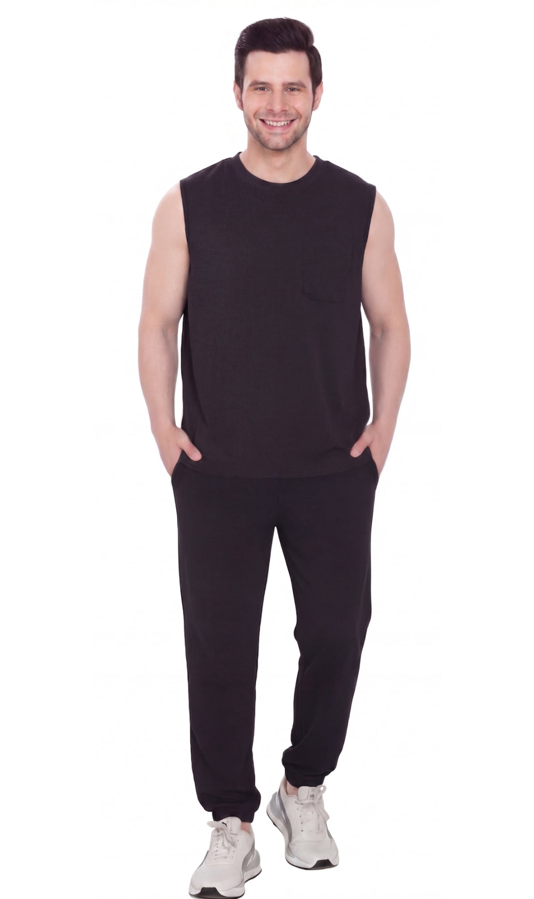 Men's Sleeveless Crew Neck T-Shirt 4