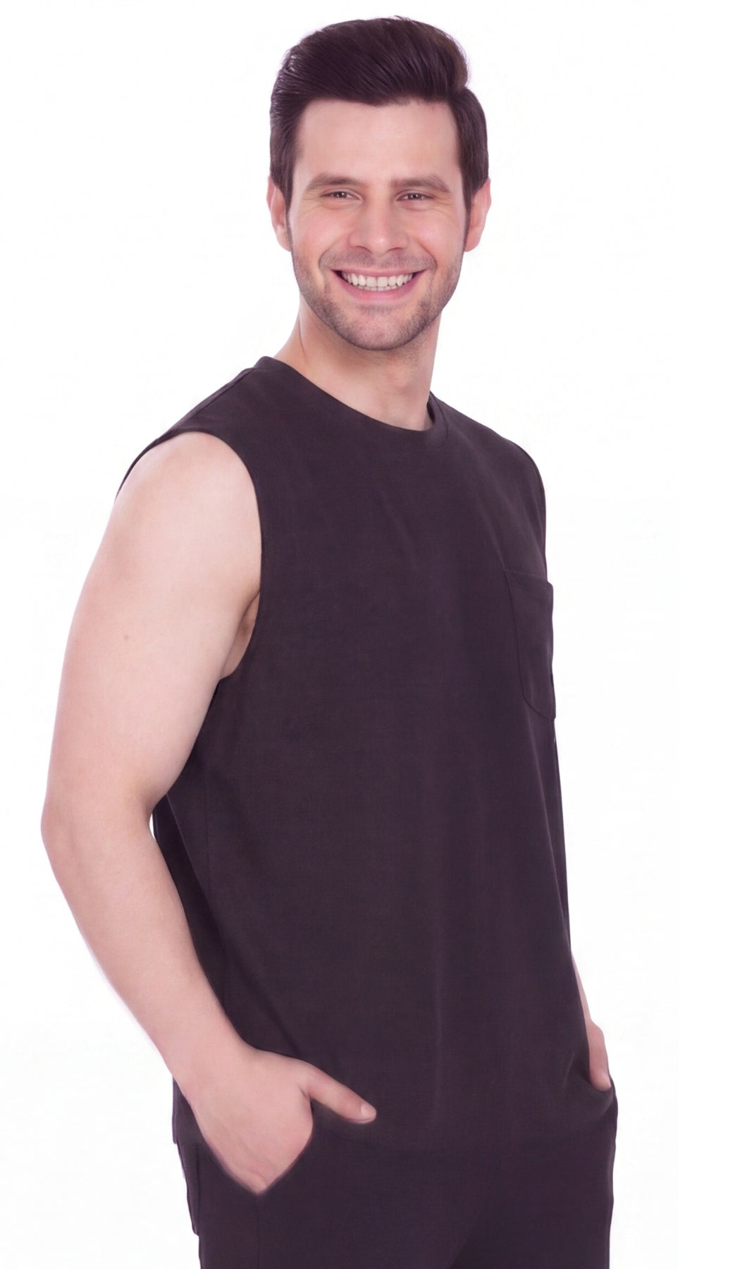 Men's Sleeveless Crew Neck T-Shirt 3