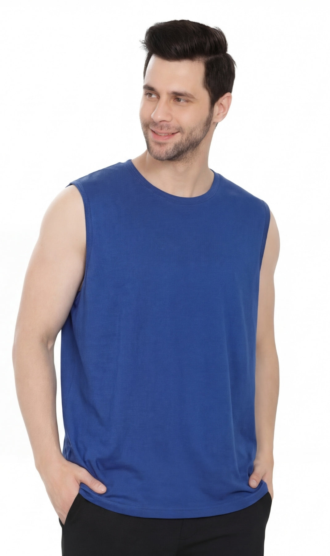 Men's Sleeveless Crew Neck T-Shirt 14