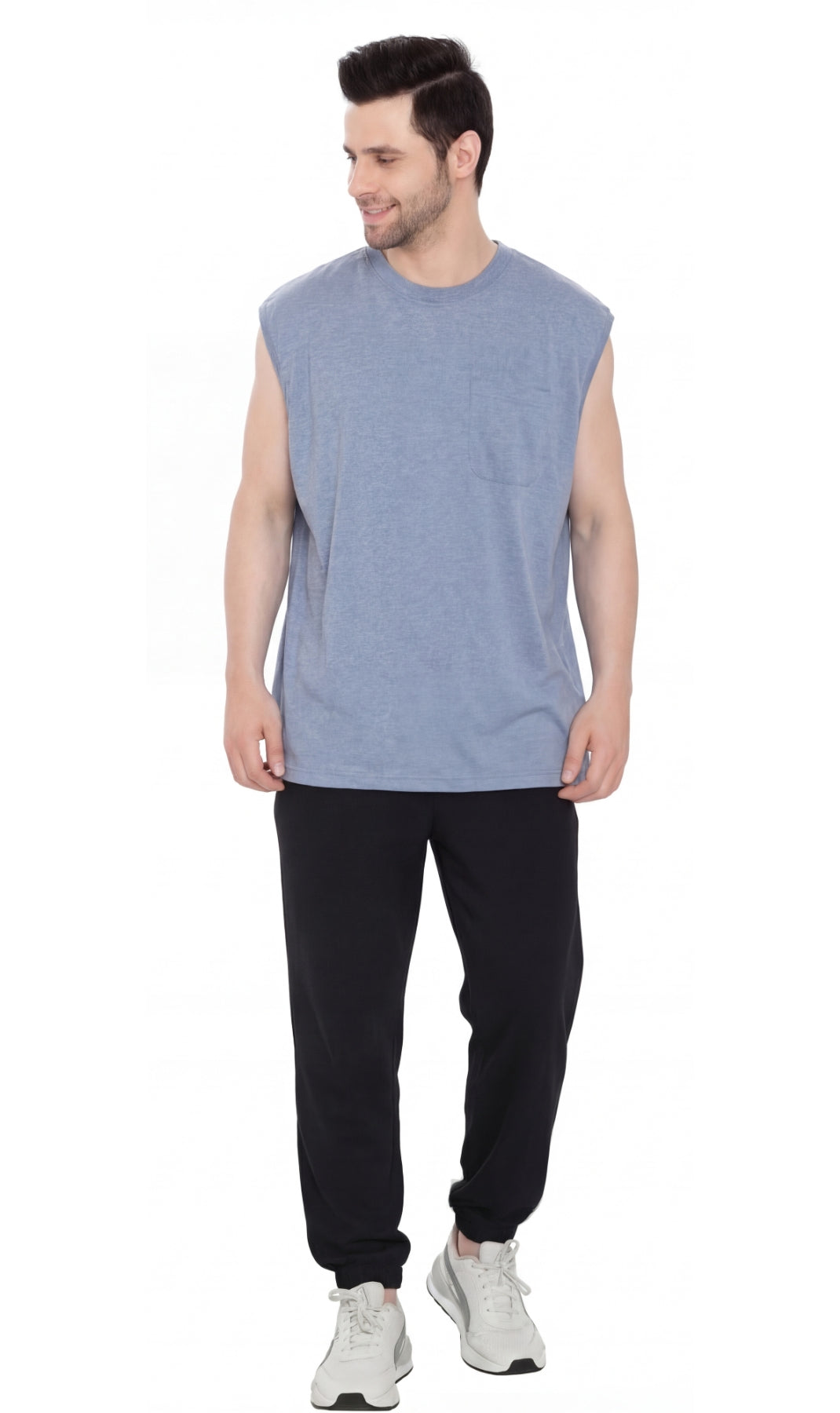 Men's Sleeveless Crew Neck T-Shirt 8