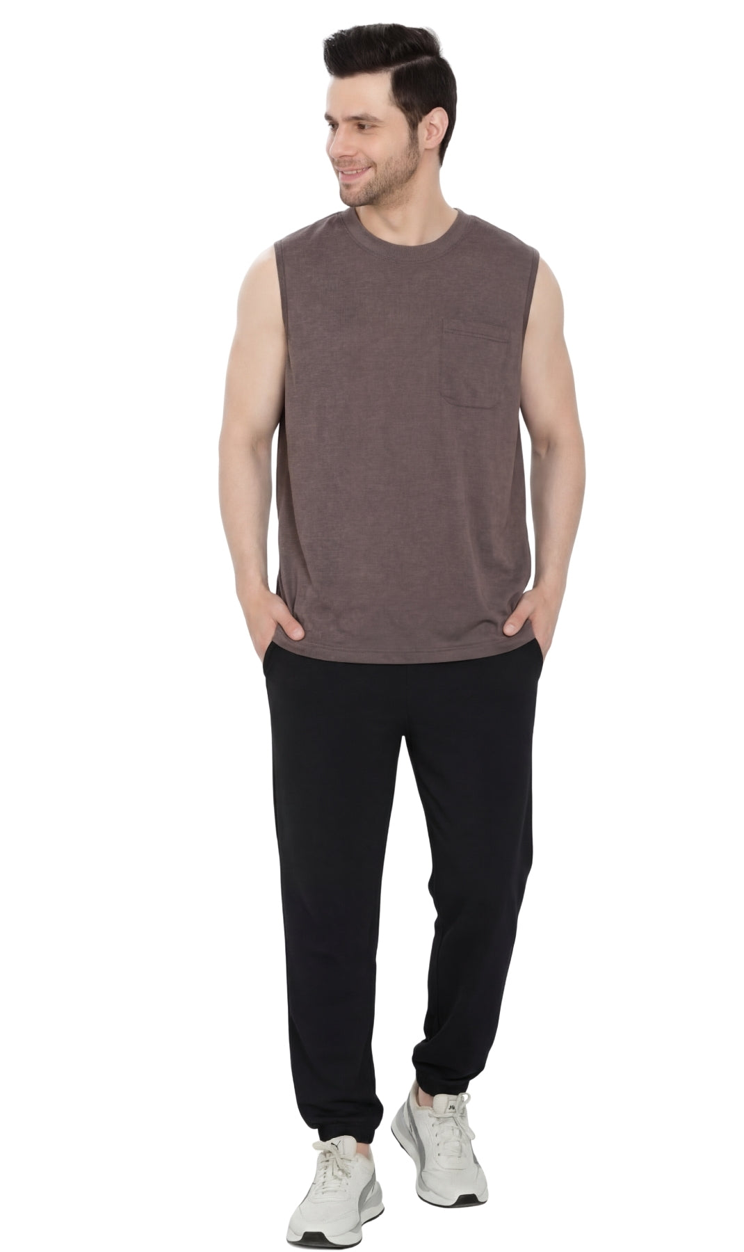 Men's Sleeveless Crew Neck T-Shirt 12