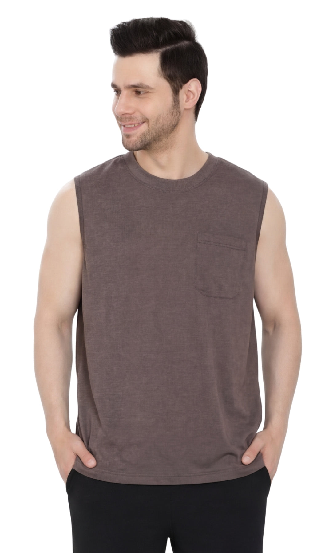 Men's Sleeveless Crew Neck T-Shirt 11