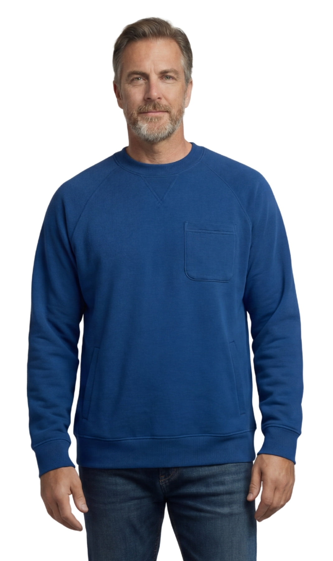 メンズウェア BRIEFING POCKETABLE WIND & RAIN CREWNECK Mens 3-Pocket Fleece Sweatshirt with Raglan seams, chest pocket