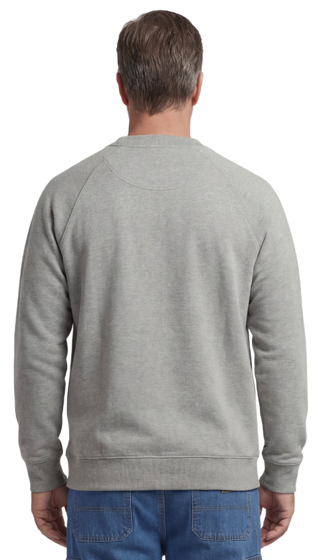 Mens 3-Pocket Fleece Sweatshirt with Raglan seams, chest pocket