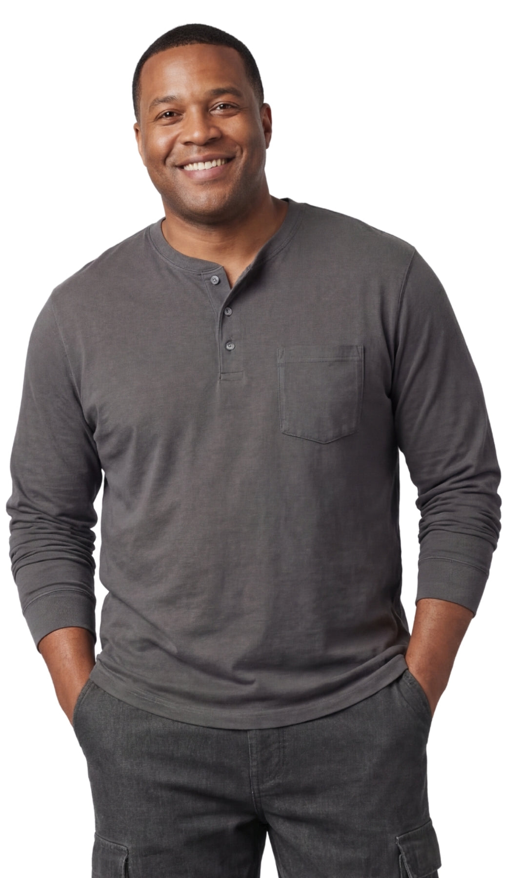 Henley - Camicia da uomo, casual, a maniche corte, con Henley - Camicia da uomo, casual, a maniche corte, con