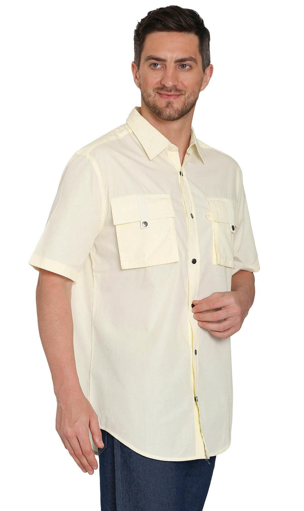 Men's Explorer Easy Snap Shirt - Multi-Pocket Organization - Wheat - side -TURTLE BAY APPAREL
