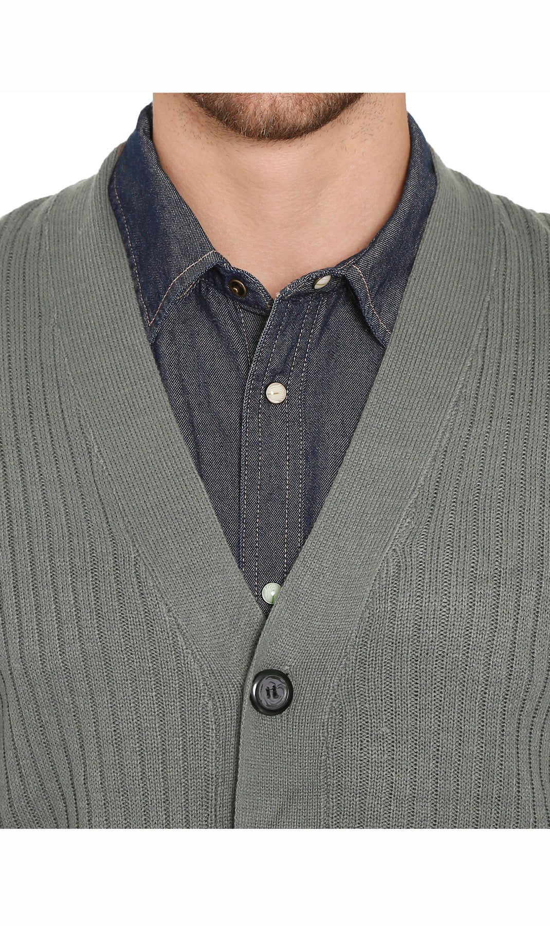 Men's Relaxed Fit Rib Knit Sweater Vest - Button Front with Pockets 22